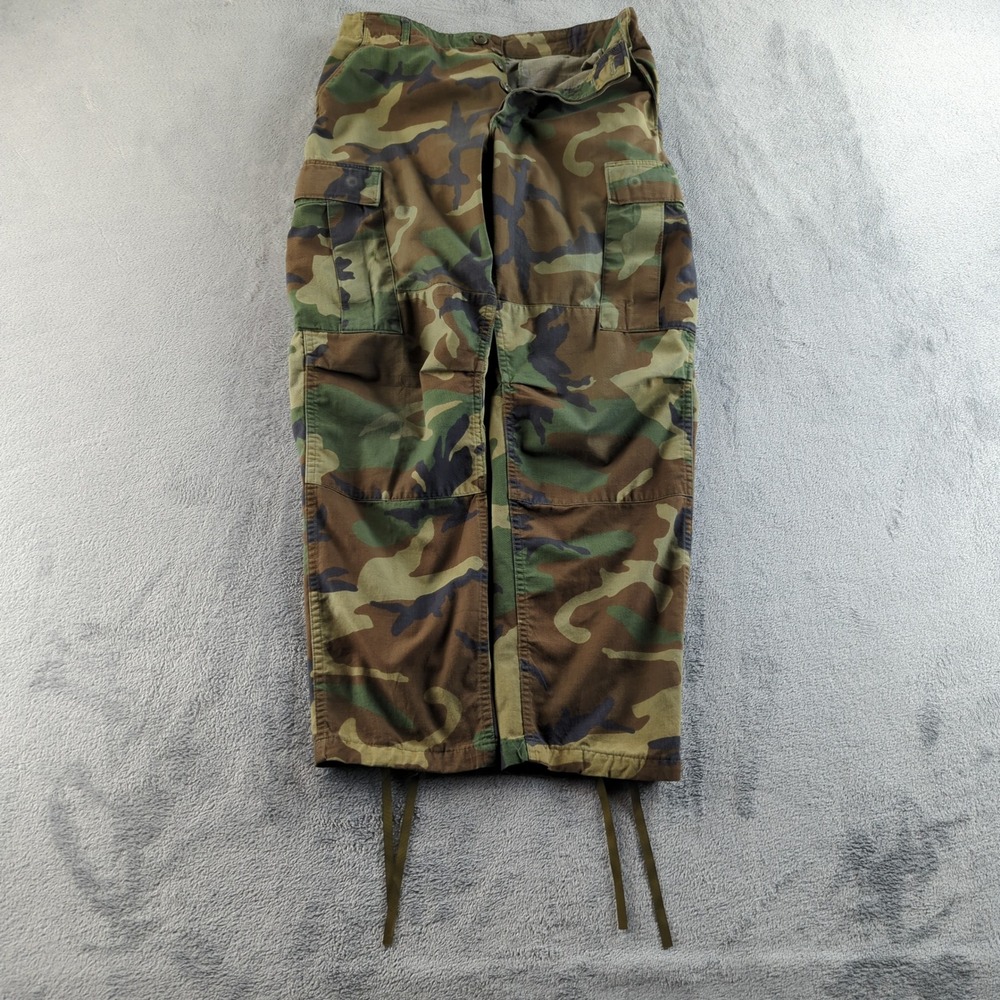 Vintage 90s US Military Pants Mens Fits 28x30 Woodland Camo BDU Combat Denim